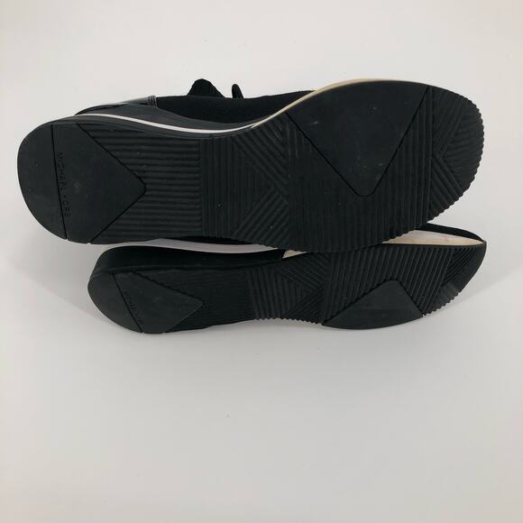 MICHAEL Michael Kors Black Sock Wedge Heel Sneakers - Picture 10 of 11